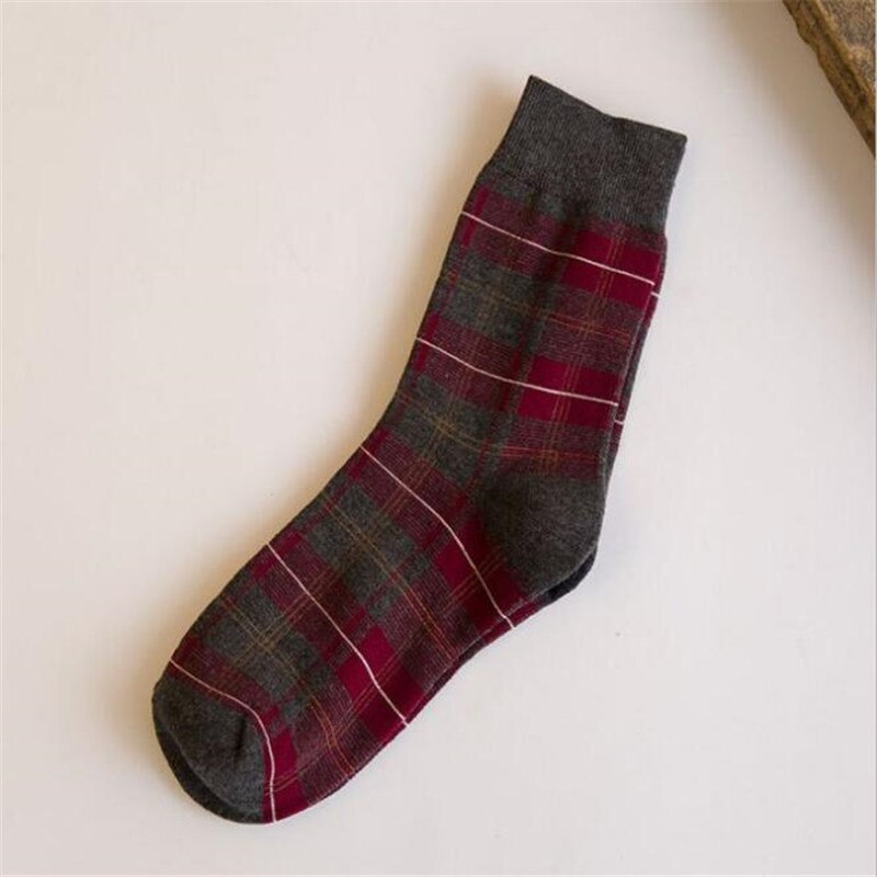 Calcetines Vintage de algodón a cuadros para mujer, medias Kawaii de rejilla de celosía escocesa Retro, de , a la , para Otoño e Invierno: 1
