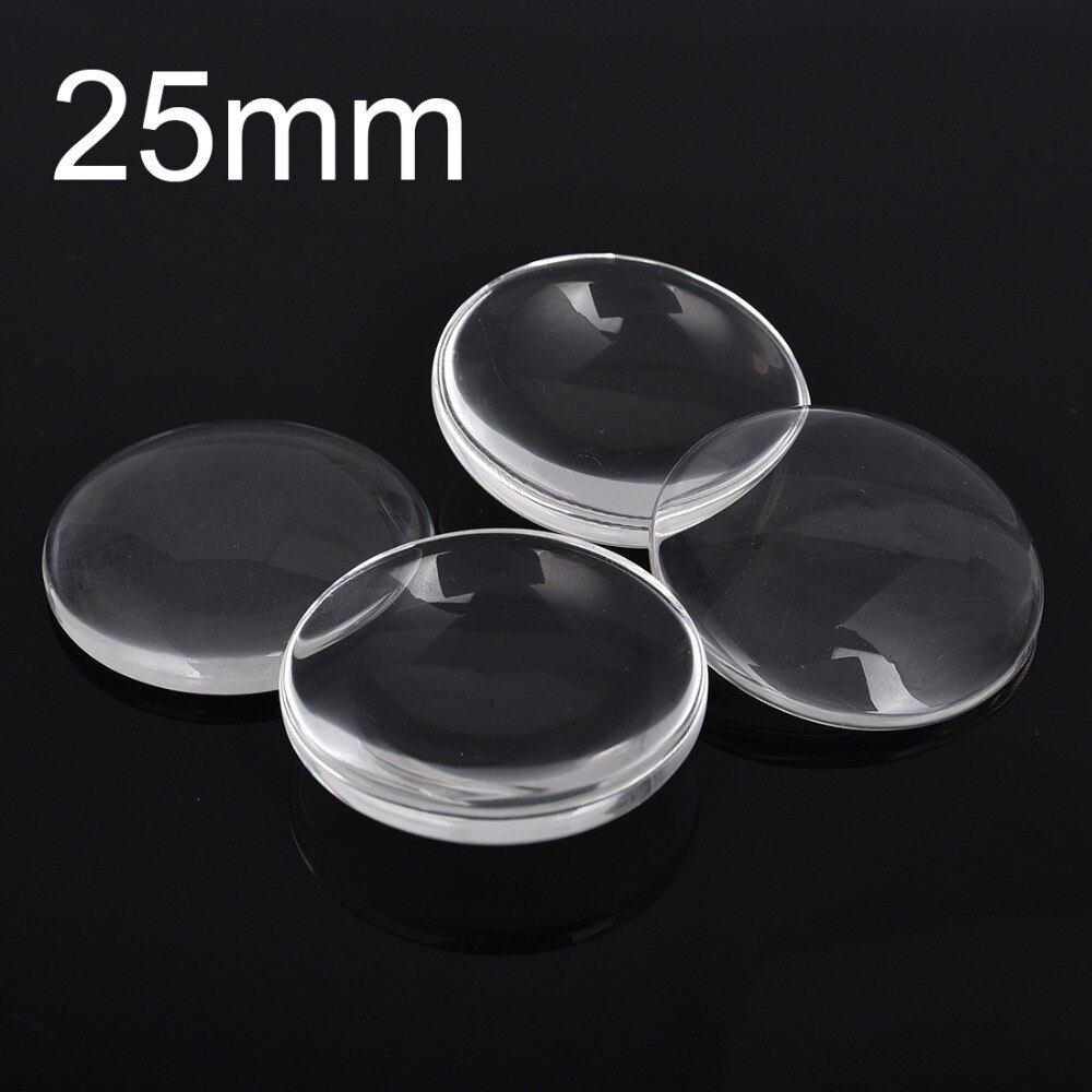 10 Stks/partij 25Mm Ronde Cabochons Transparant Glas Clear Flat Terug Voor Diy Hanger Bevindingen Sieraden Maken Handgemaakte Accessoires