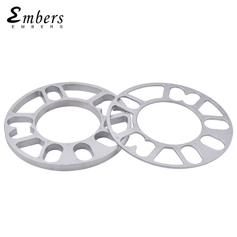 Espaciadores de rueda de aleación de aluminio, adaptadores de cubo de neumático de junta de 3mm, 5mm, 6mm, 8mm y 10mm para 4x100, 5x108, 5x112, 5x114,3, 5x120 (2 piezas)