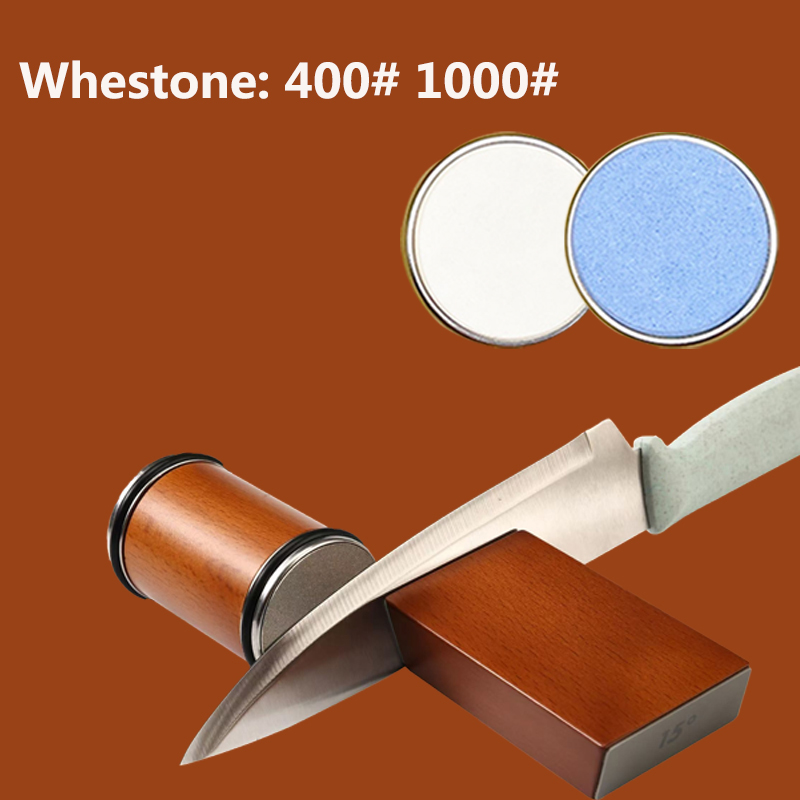 15 and 20 Degrees Rolling Knife Sharpener Magnetic Knife Holder Diamond Sharpening Stone Kit with Angle Roller Kitchen Accessory: Blue