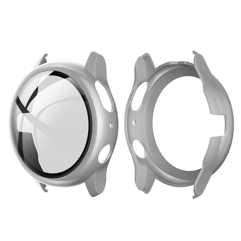 Samsung galaxy watch aktiivinen 2 40mm 44mm koko näytönsuoja matta kova pc kotelo suojakuori puskuri luksuskellon runko: Hopea / 44mm