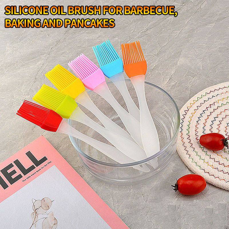 Silicone Oil Brush Small Barbecue Brush Household Kitchen Baking Pancake Oil Brush Tool High Temperature Resistant No Hair