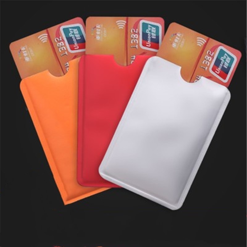 Anti Scan Rfid Mouw Protector Anti Diefstal Credit Id-kaart Aluminiumfolie Houder Anti-Scan Card Sleeve