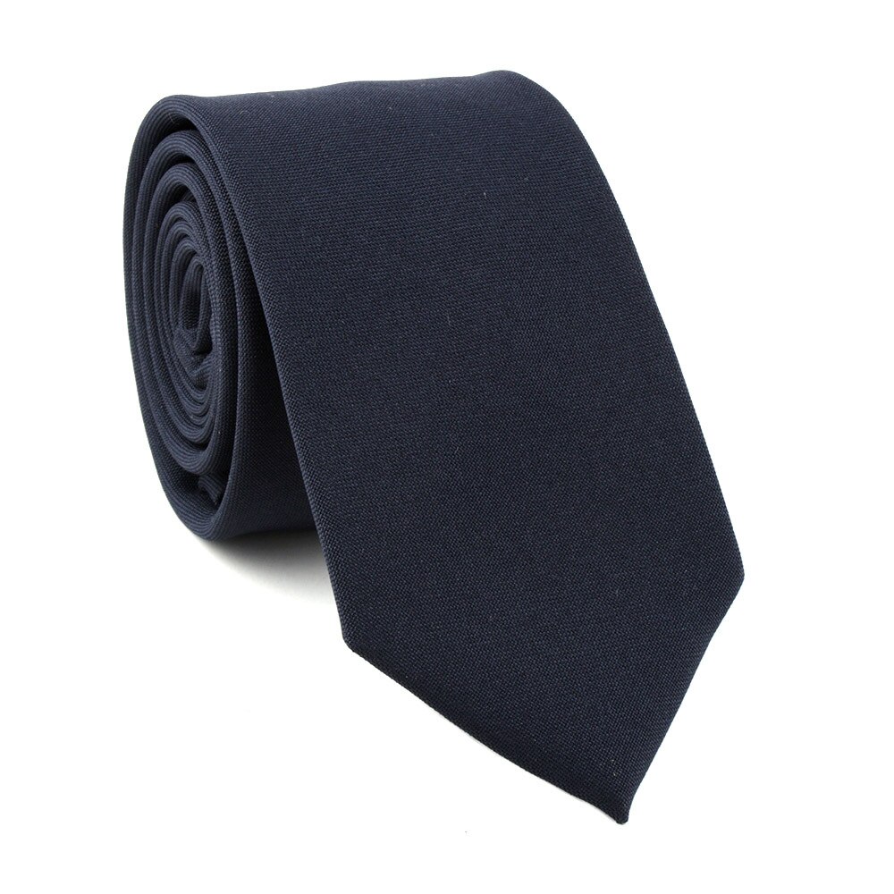 Black Neck Silk Ties For Men Casual Suits Solid Tie Gravatas Skinny Mens Neckties For Business Wedding Slim Men 7cm Ties: Navy Blue