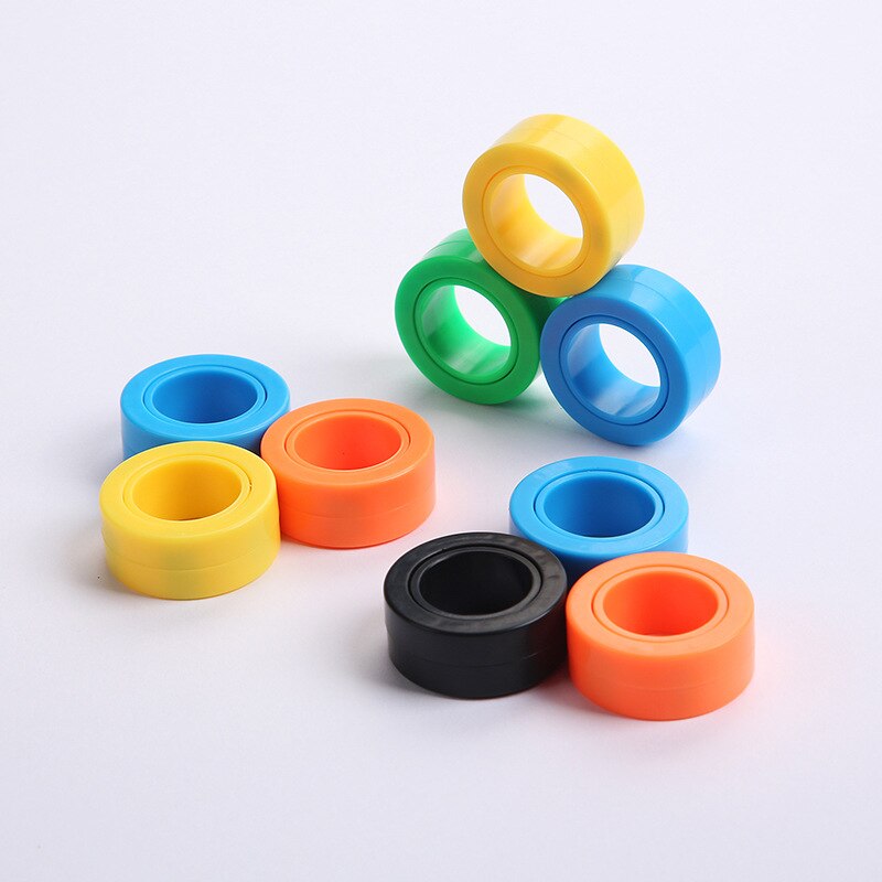 ZK20 EDC Stress Relief Magnetic Ringe Zappeln Spielzeug Für Angst Anti-stress Roller Fingertip Spielzeug Erwachsene Kinder Finger Spinner