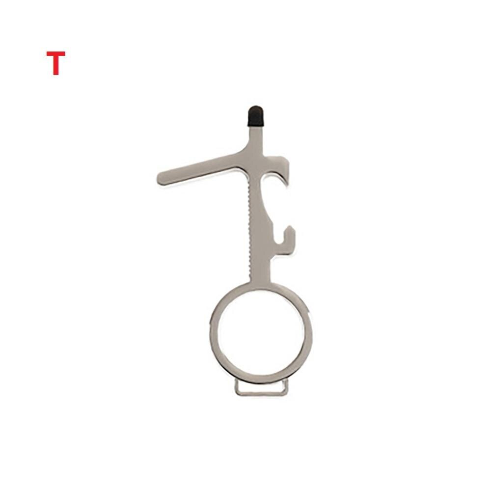 Draagbare Geen Touch Open Deur Druk Lift Hygiëne Aluminium Hand Antimicrobiële Handvat Tool Voor Huishoudelijke Slaapkamer Ornamenten: T