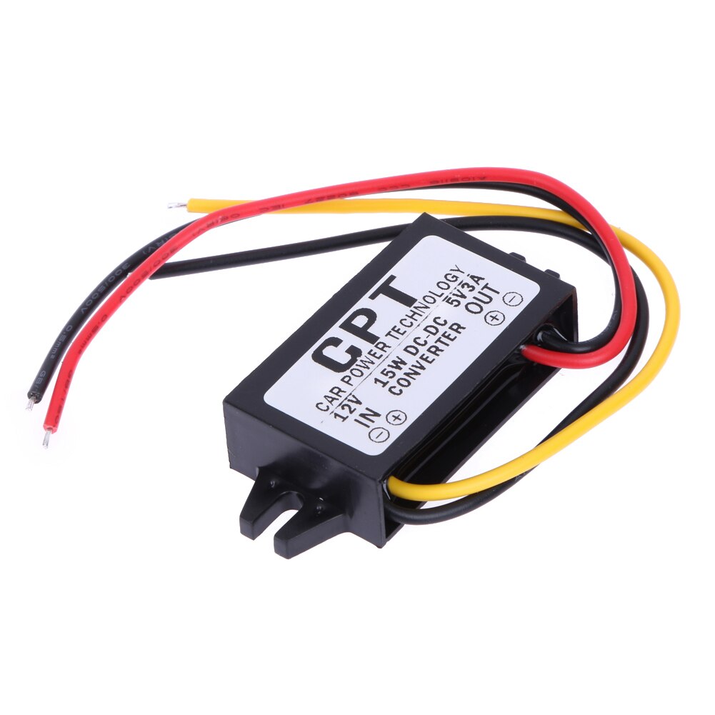 DC to DC Converter Regulator 12V to 5V 3A 15W Car Led Display Power Supply Carcorder Car Navigation Car Audio Radio Accessories