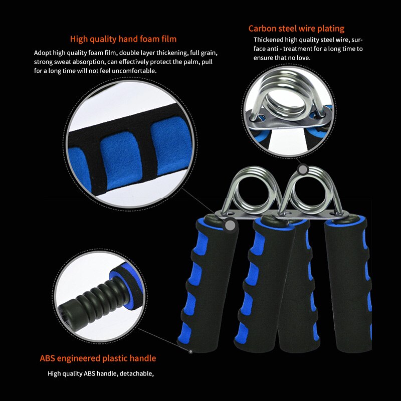 Hands Strength Trainer Sponge Hand Grip Forearm Grip Strengthener Corrosion Resistant Finger Strength Fitness Accessories