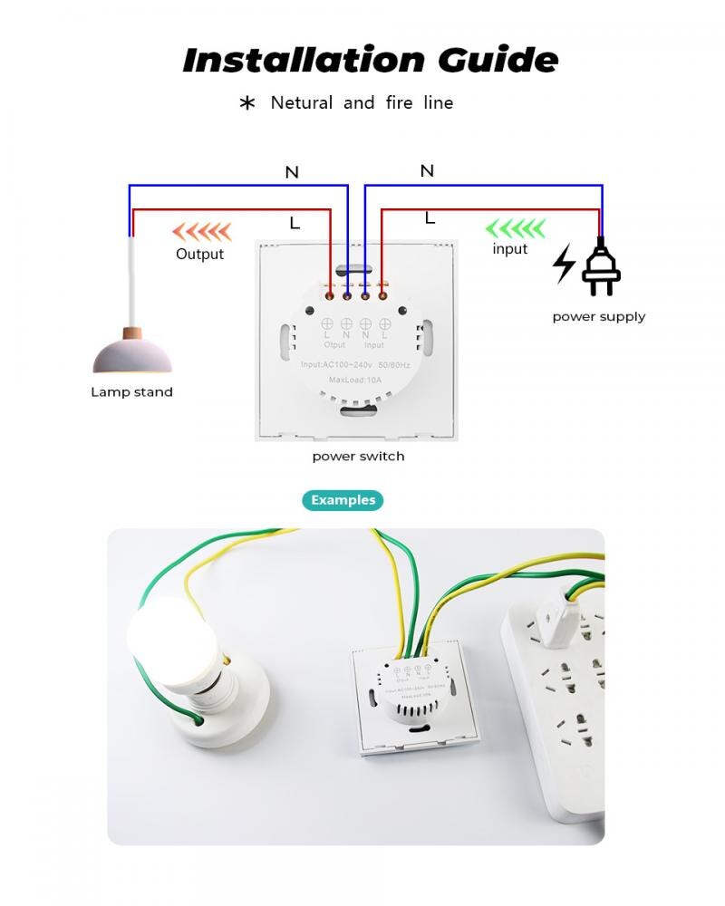 Smart Wall Infrared Sensor Light Switch Without Touching EU Power Switch 10A AC90-250V Glass Display Panel Automatic NO/OFF