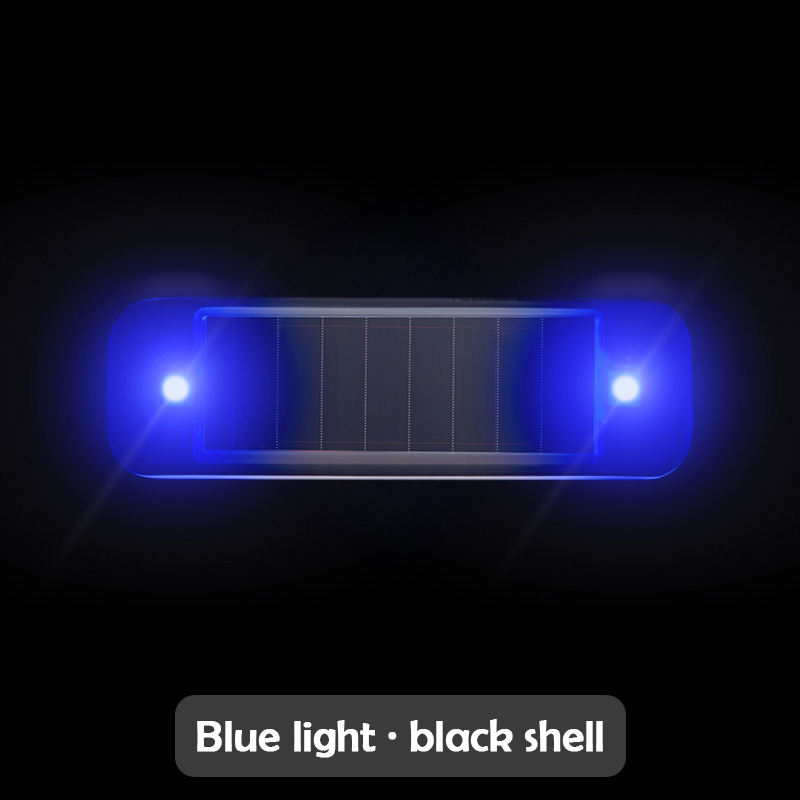 Mini led-autolampje op zonne-energie, waarschuwingslampje voor 's nachts, gesimuleerd alarm, draadloos antidiefstalwaarschuwingslampje, knipperend nep-alarmlampje: Rood