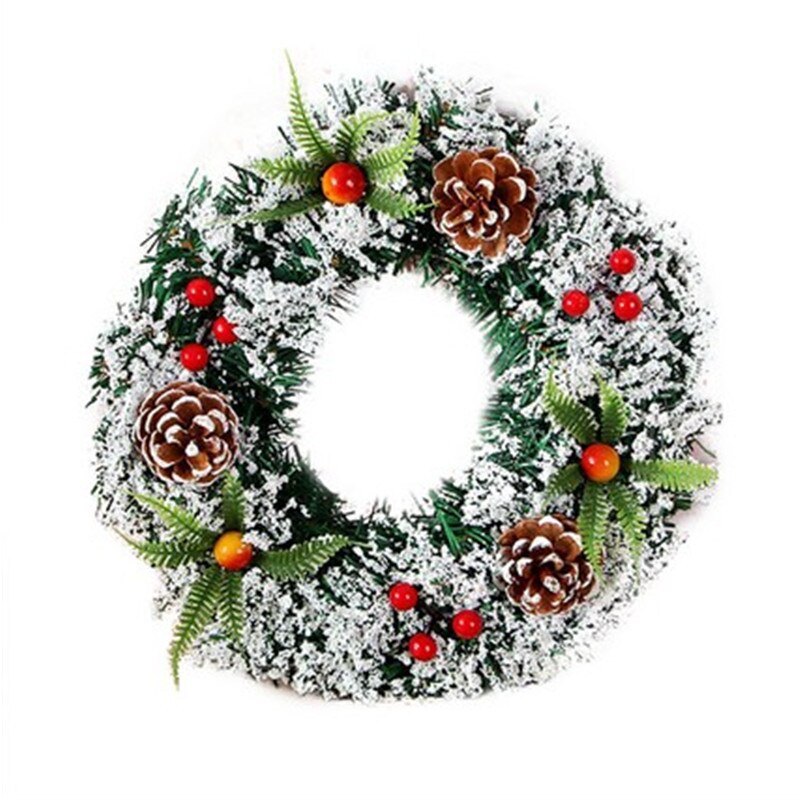 Christmas Home Decoration Wreath Artificial Flower Garland Hanging Wall Door Ornament Wedding Party Festive Decoration Wreath
