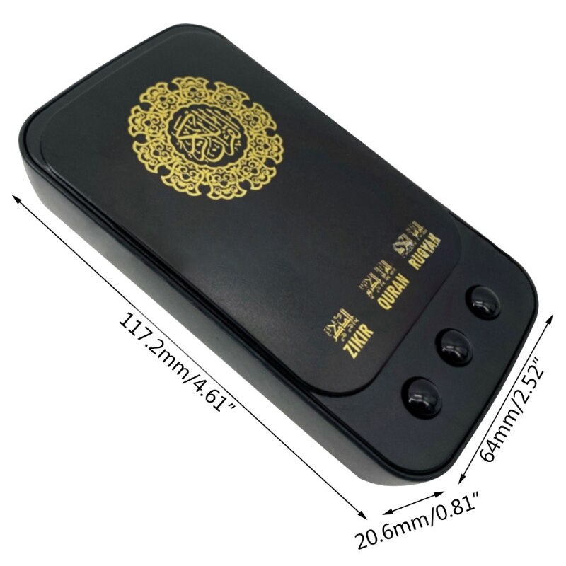 Indoor remote control adjustable brightness with light quran player portable digital quran makkah hajj black