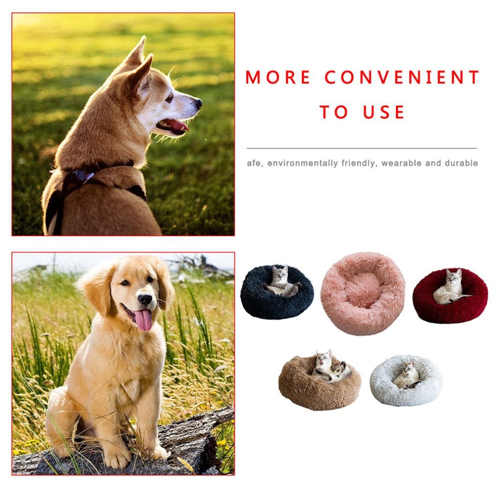 Autumn And Winter Thickening South Korean Plush Round Pet Nest Mat Cat Litter Kennel Small And Medium Cloth Pet Nest