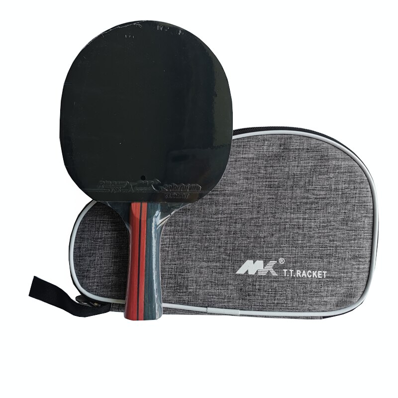 Table Tennis 7 Ply Pure Wood Carbon Table Tennis Racket Double Face Pimples-in Sticky Rubber 6 Star Ping Pong Paddle Bat