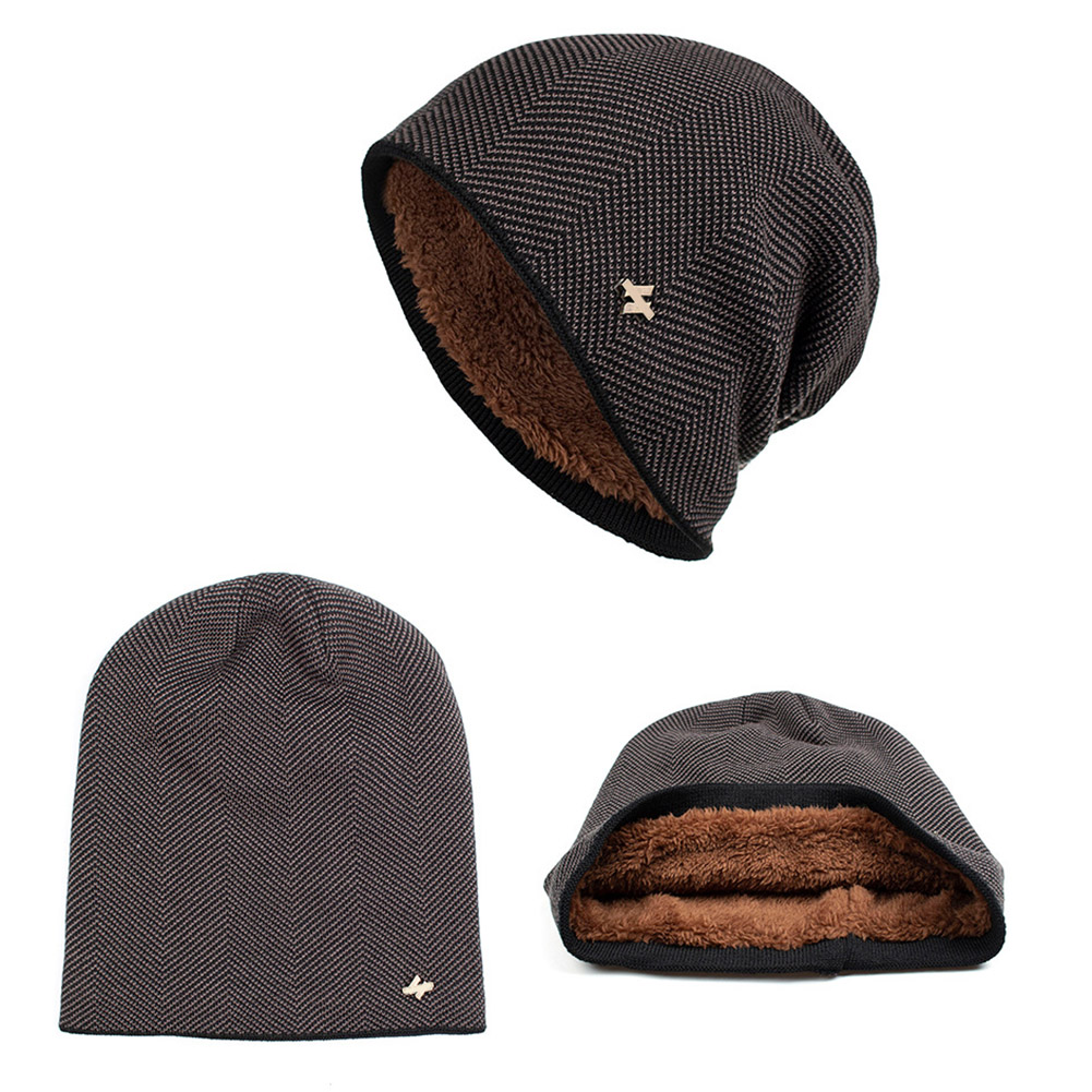 Plus Velvet Head Cap knitted Thick Windproof Warm and Comfortable Cap for Men Winter Outdoor NOV99