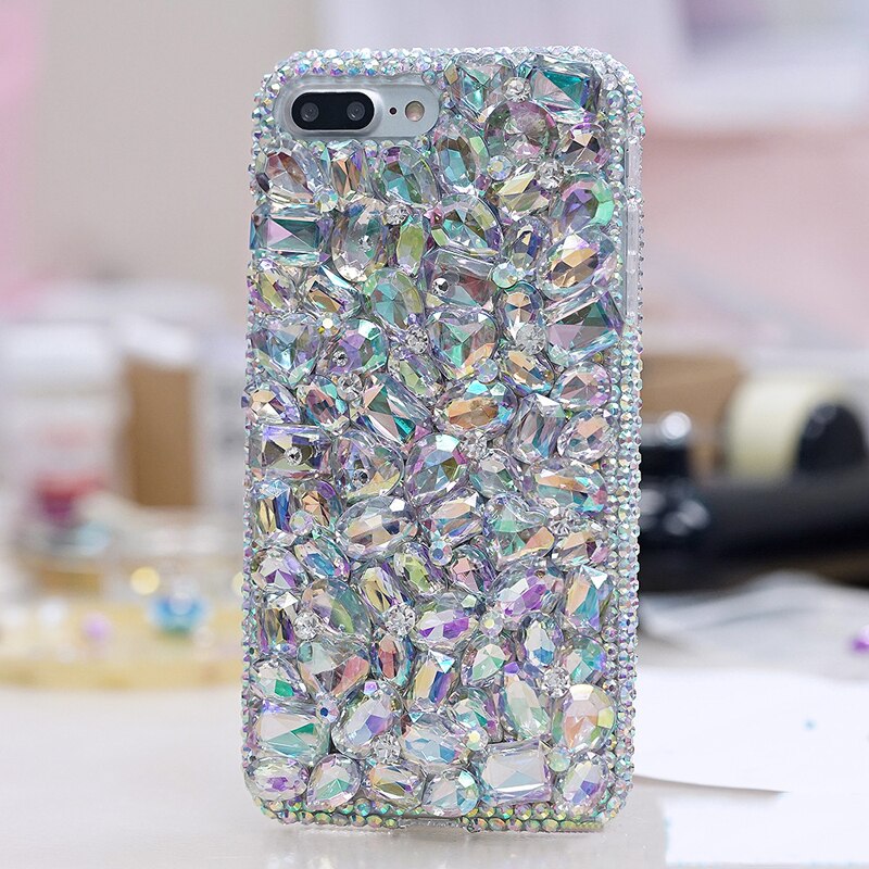 Donna di lusso Della Signora di Stile Fatti A Mano 3D Cassa Del Telefono Del Rhinestone Del Diamante Per il iPhone 8 6 6S 6 più il 7 7 8 più di x xs max 11 Pro Max Copertura