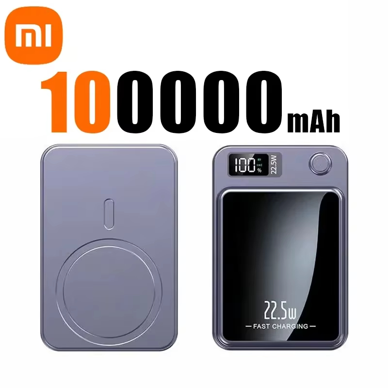 Xiaomi ccc 100000 mAh magnetische Powerbank – 2025 kabelloses Ladegerät mit extrem hoher Kapazität für MagSafe- und Multi-Geräte-Kompatibilität: Grün