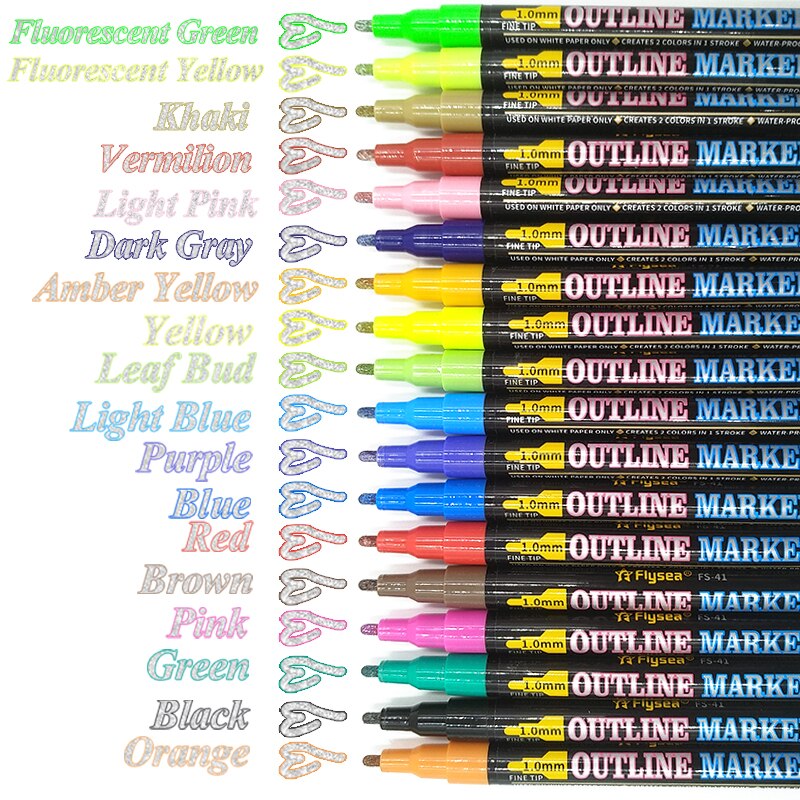 18 Kleuren Zuurvrij Acryl Verf Marker Pennen Glitter Markers Voor Rock Schilderen, Plastic, Keramiek, Hout, metalen, Canvas