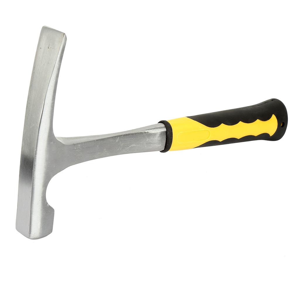 Double tête plate bouche géologique enquête brique bec de canard marteau 600g tête brique roche Exploration dureté marteau extérieur