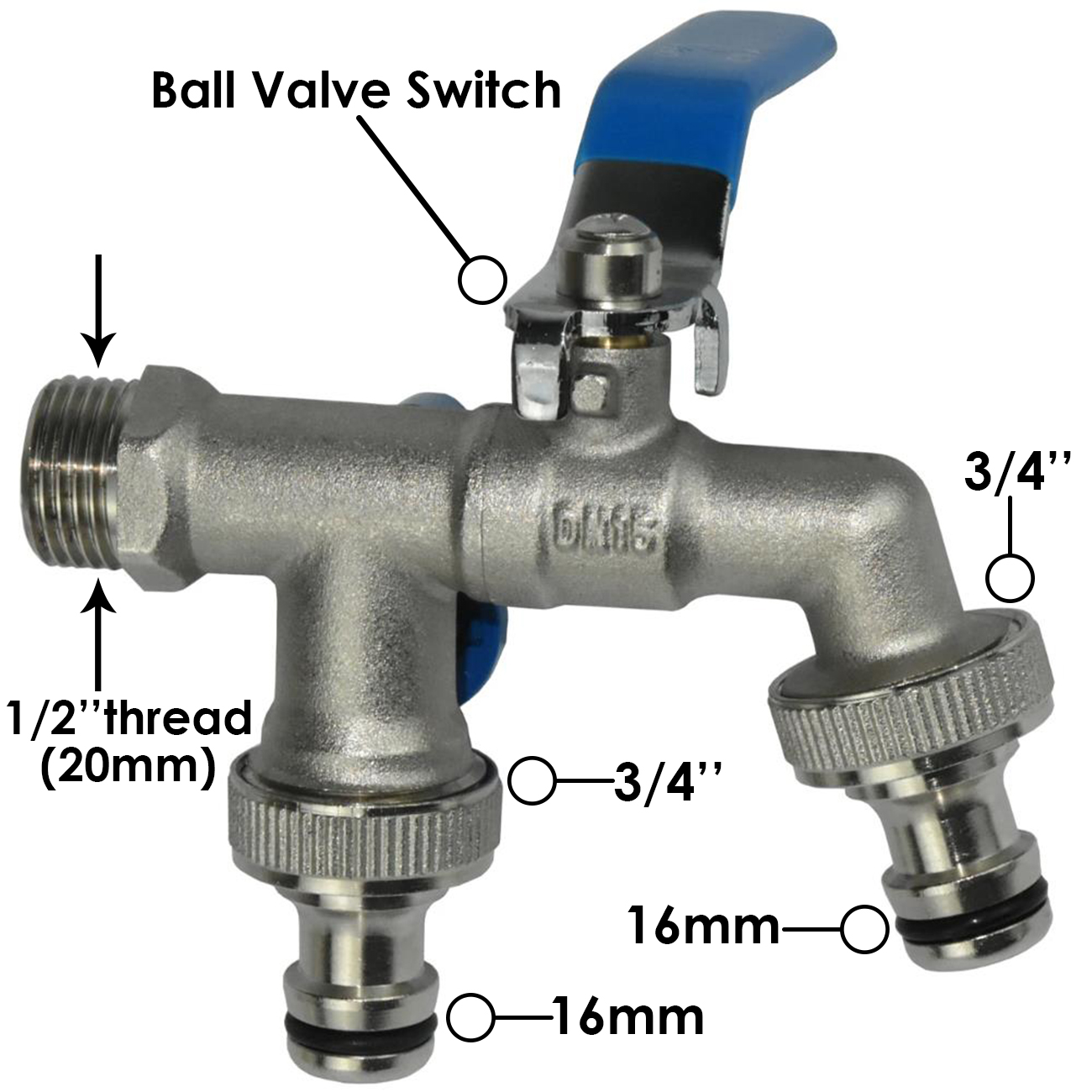 IBC Brass Tap Adapter Replacement S60 Water Tank 1/2'' Coupling Connecter Coarse Thread Garden Home Repair Valve Fitting Faucet