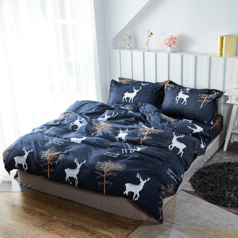 Nordisk stil dynetrekk sett 220 x 240 putevar 3 stk, sengesett, dynetrekk 200 x 200 , laken, dynetrekk konge størrelse, sengetrekk