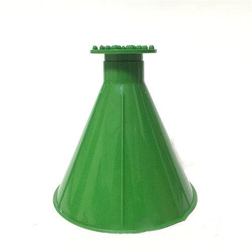 Magic Window Voorruit Auto Venster Ijskrabber Kegel Vormige Trechter Sneeuw Remover Tool Schrapen EEN Ronde Glazenwasser Glas Ruitenwisser: Green