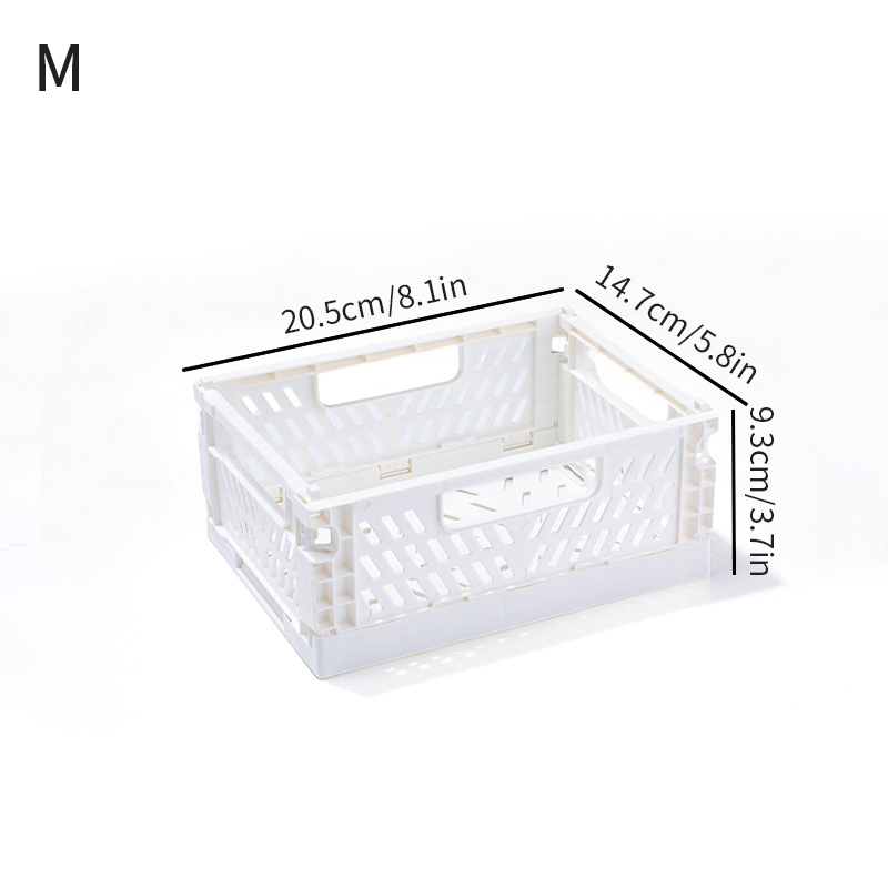 Table Top Folding Storage Basket Stackable Makeup Jewellery Toys Box Cosmetic Container Desktop Holder Crate Folding Box Basket: DEEP BLUE