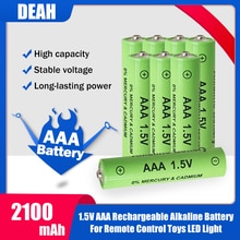 2100Mah 1.5V Aaa Oplaadbare Alkaline Batterij Voor Zaklamp Klok Speelgoed Horloge Draadloze Toetsenbord Muis Afstandsbediening Led Verlichting