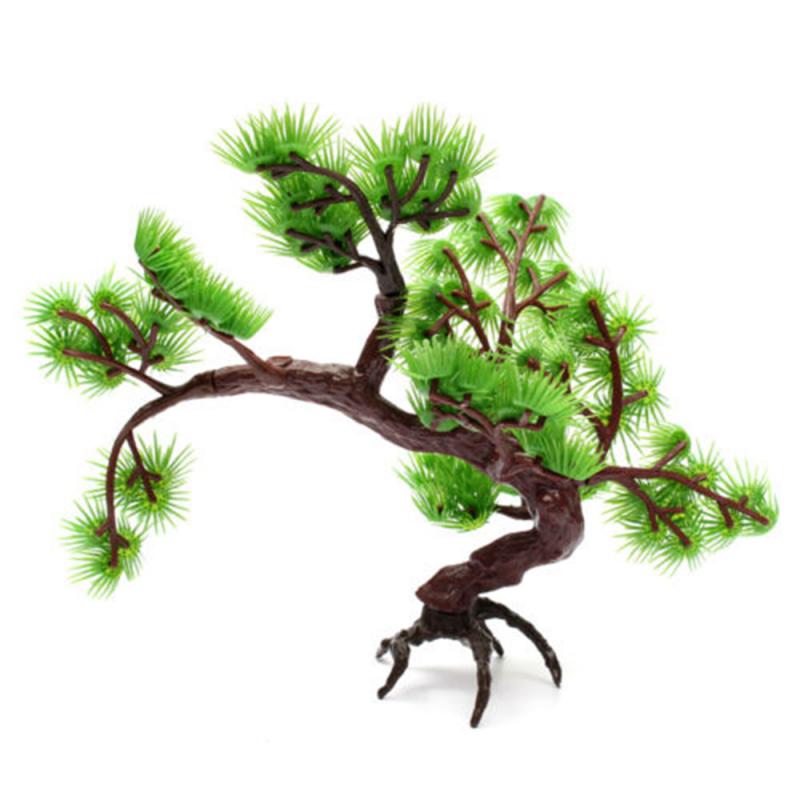 artificiel en plastique pin arbre Aquarium décor Rock bonsaï ornement Aquarium rocaille accessoires maison bureau hôtel décoration