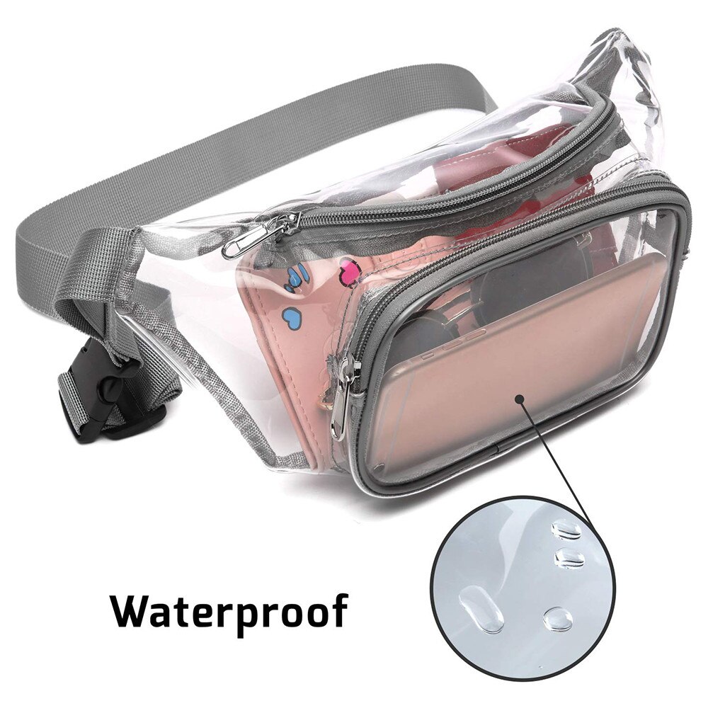 Klare Packung Für frauen Männer Wasserdicht Taille Tasche Nette Streetwear Geldbörse Transparente Beutel Verstellbaren Gürtel Taschen # Y5