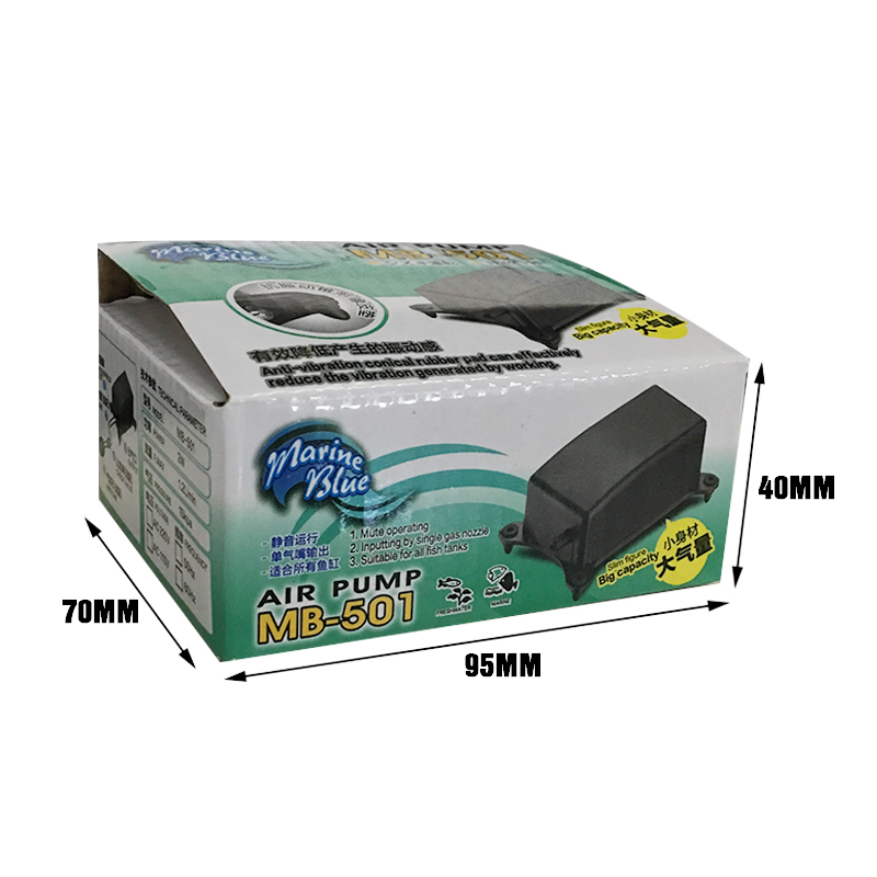 2W Aquarium Luftpumpe - Geräuscharme Sauerstoffpumpe Mit EU Stecker