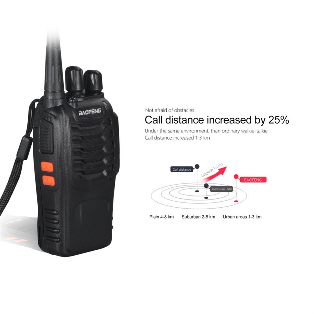 Baofeng BF-888S 2 PCS VHF/UHF portable FM Transceiver Rechargeable Walkie talkie Two Senses 5W 2-way ham radio comunicador EUplu