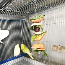 Mellemstore og store papegøje fugl leverer rent rustfrit stål frugt gaffel krog frugt gaffel legetøj gaffel fugl bur tilbehør