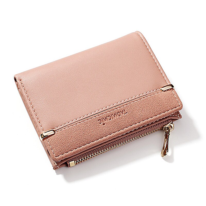 Women's Wallet Short Women Coin Purse Wallets For Woman Card Holder Small Ladies Wallet Female Hasp Mini Clutch For Girl: Pink