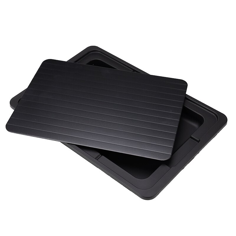Di alluminio di Carne Congelata di Sbrinamento Cibo Scongelamento Bordo Piatto Veloce Sbrinamento Vassoio con Pennello in silicone Cucina di Casa di Conservazione di Strumenti