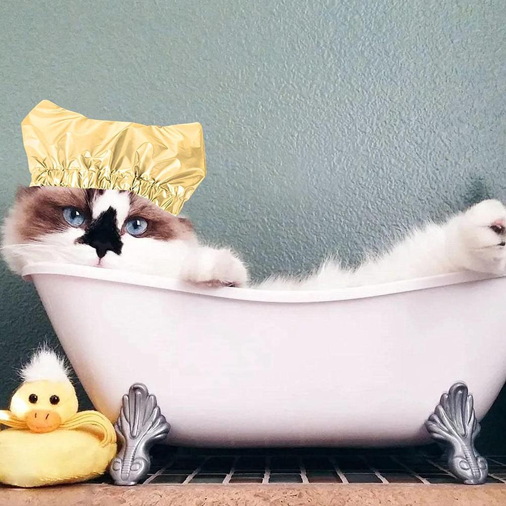 Douchekopjes Voor Katten Baden Anti-Oorwaterkap Huisdieren Waterdichte Doppen Verstelbare Oorbestendige Badmuts Verzorging Suppllie Voor Huisdieren