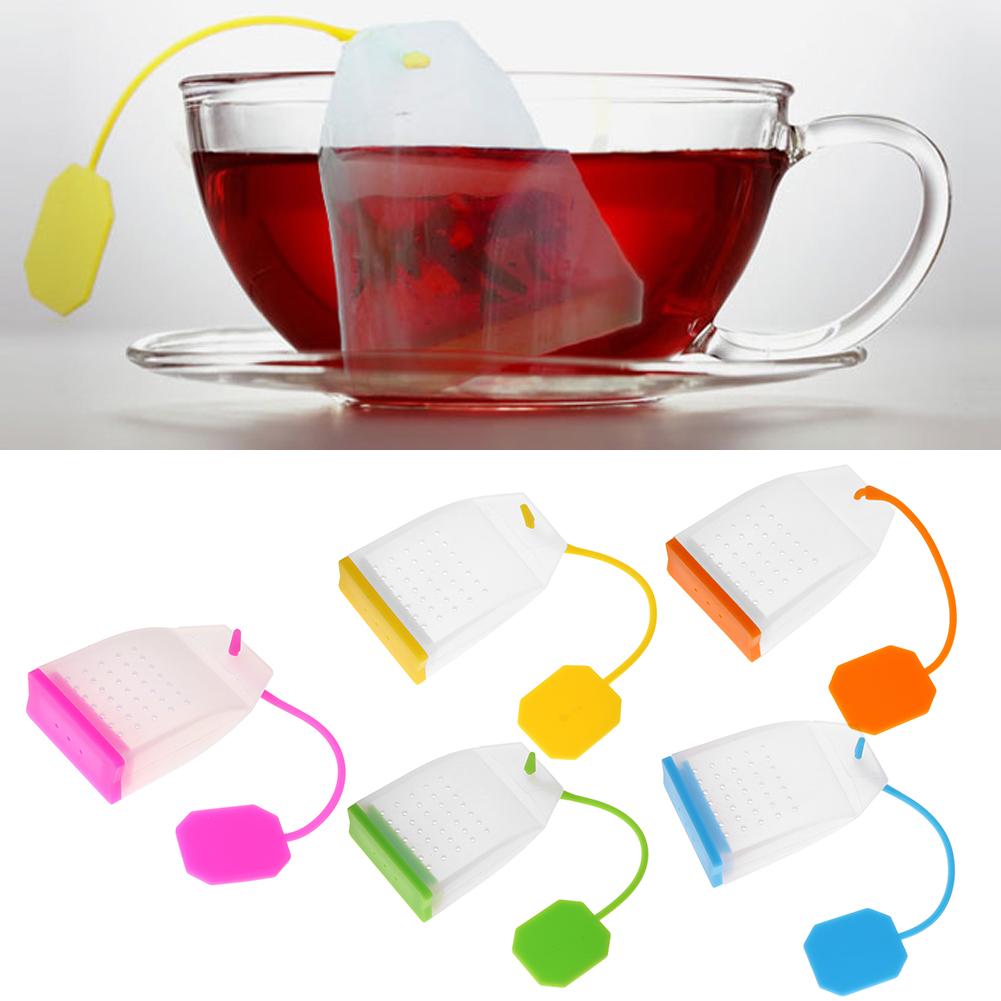Silicone Bag Style Tea Leaf Strainer Infuser Teacup Teapot Filter Diffuser