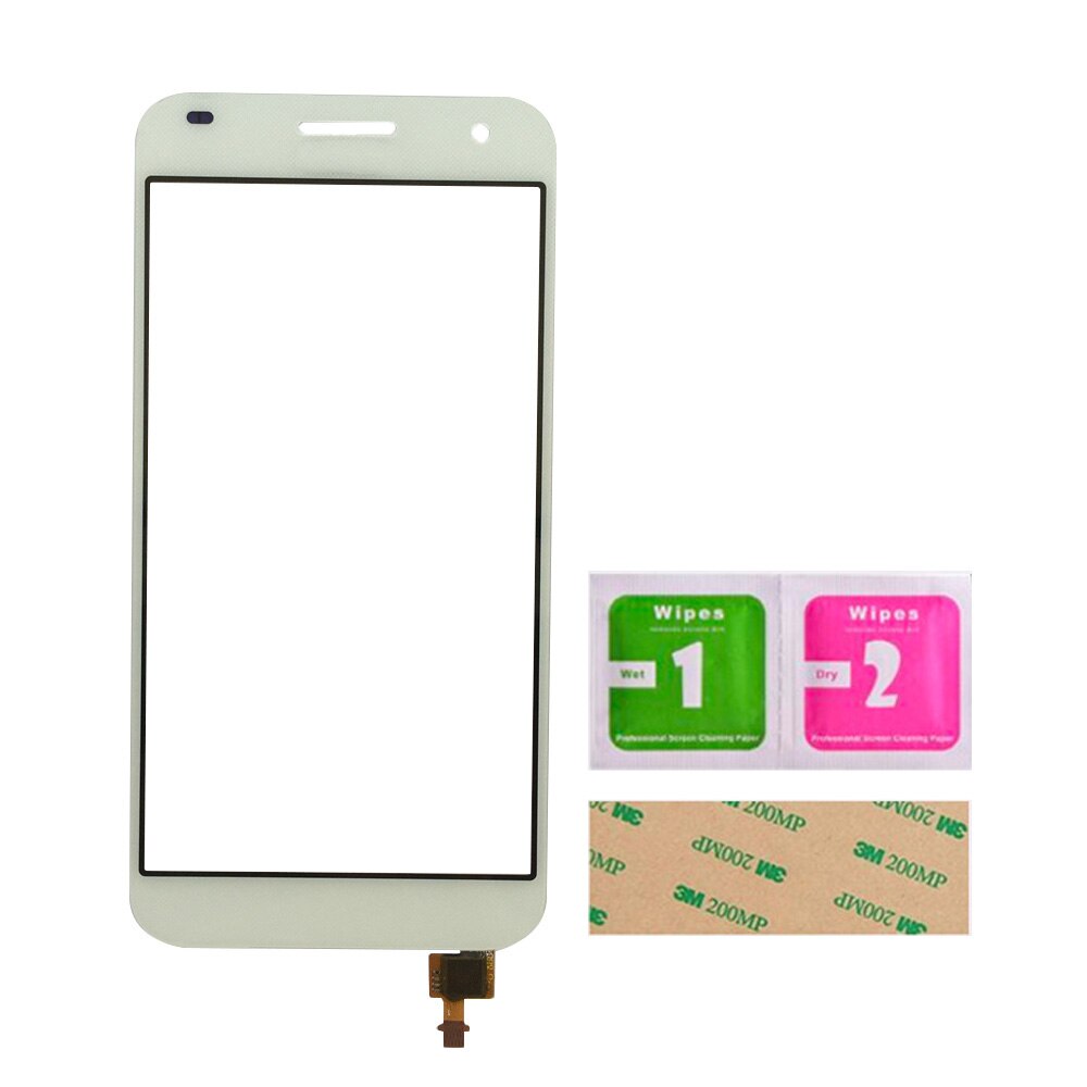 Pantalla táctil de cristal de 5,5 pulgadas para Huawei G7, digitalizador de pantalla táctil, piezas y herramientas de reparación de Panel de vidrio frontal, pegamento 3M: White No Tools