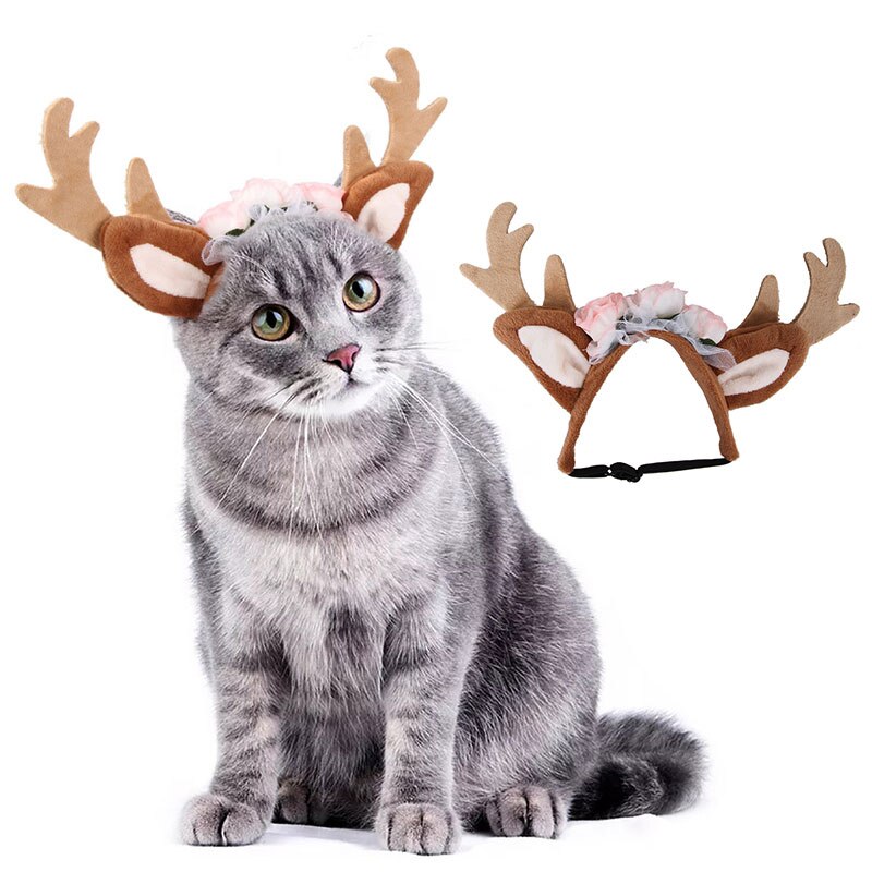 Leuke Hoofdband Festival Decor Pet Hoofd Gewei Huisdier Hoofdband Leuke Kat Hoofd Accessoires Mode Dierbenodigdheden Mooie Pet Hoofddeksels