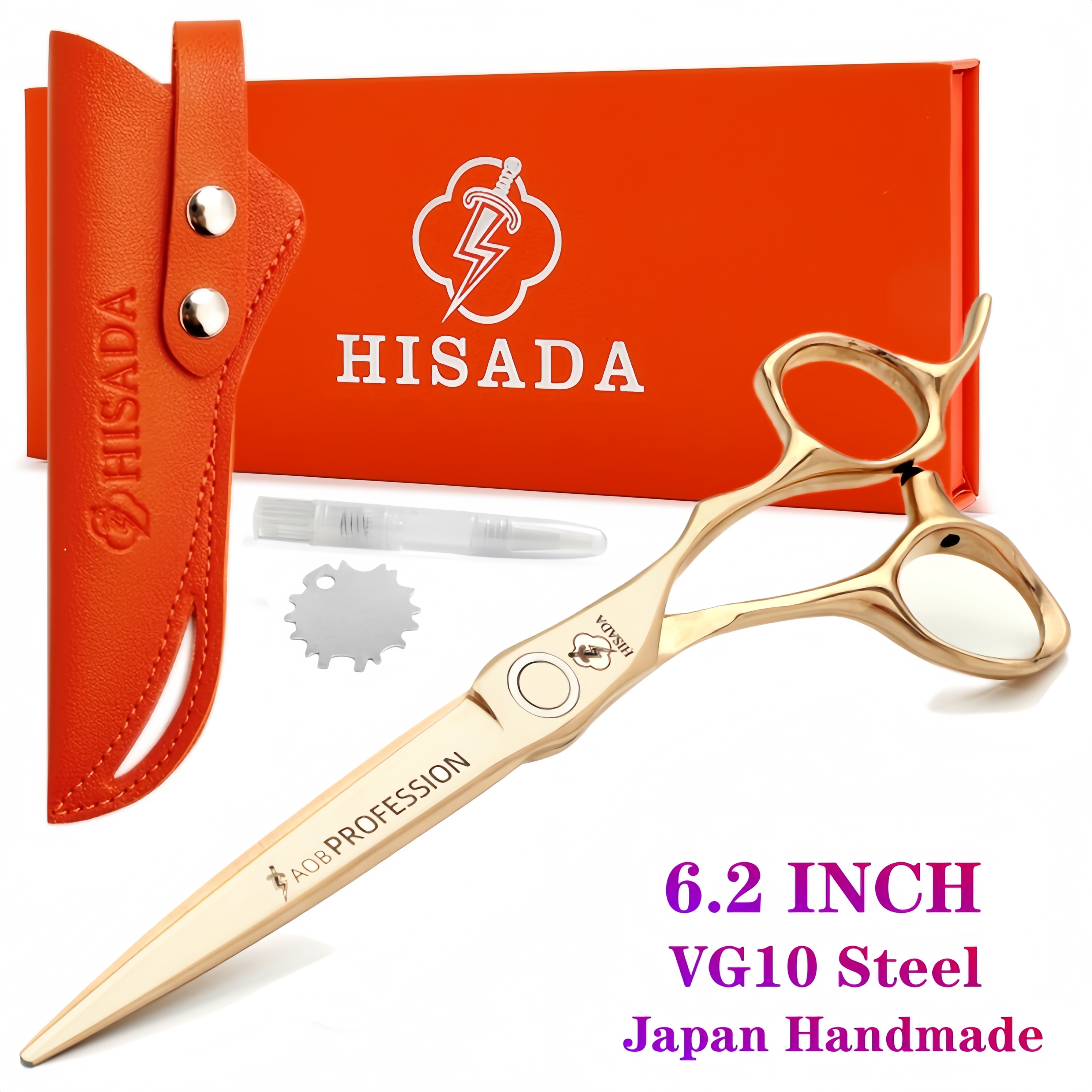 Hisada kappersschaar 5.5/6.0/6.5 inch roze kappersschaar haarknipmachine kappersaccessoires: Duidelijk