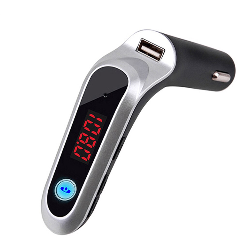 CRA S7 Bluetooth Hands-free Car Kit MP3 Bluetooth Player Bluetooth Hands-free Car Kit MP3 Hands-Free S7 Vehicle-mounted FM Emitt: Gentleman Gray