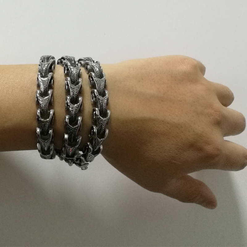 16-40'' vary length dragon link men/boy jewelry punk 316L stainless steel 2 kind wear method chain necklaces or bracelet 1pc