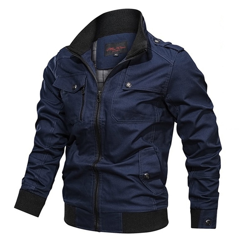 Chaqueta de béisbol coreana para hombre, abrigos ajustados, cazadora informal para hombre, prendas de vestir soporte de rompevientos con cuello