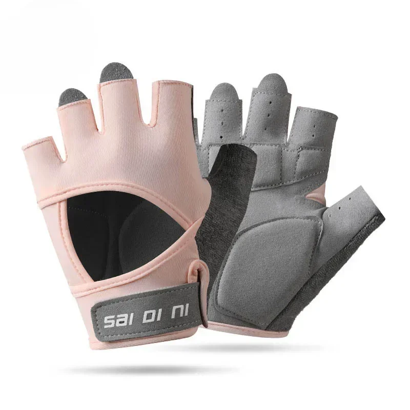 Halfvinger fietsen GYM Workout Fitnesshandschoenen voor mannen en vrouwen Slijtvast Antislip Pols Fietsen Gewichtheffen Sport: Black / M