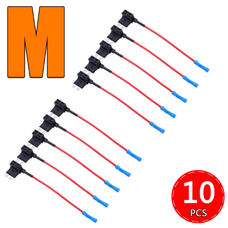 Car Mini Fuse Holder Circuit Adapter ATM Blade Fuse for Car Van Motorcycle RV Boat Tractor TAP Adapter: Brown