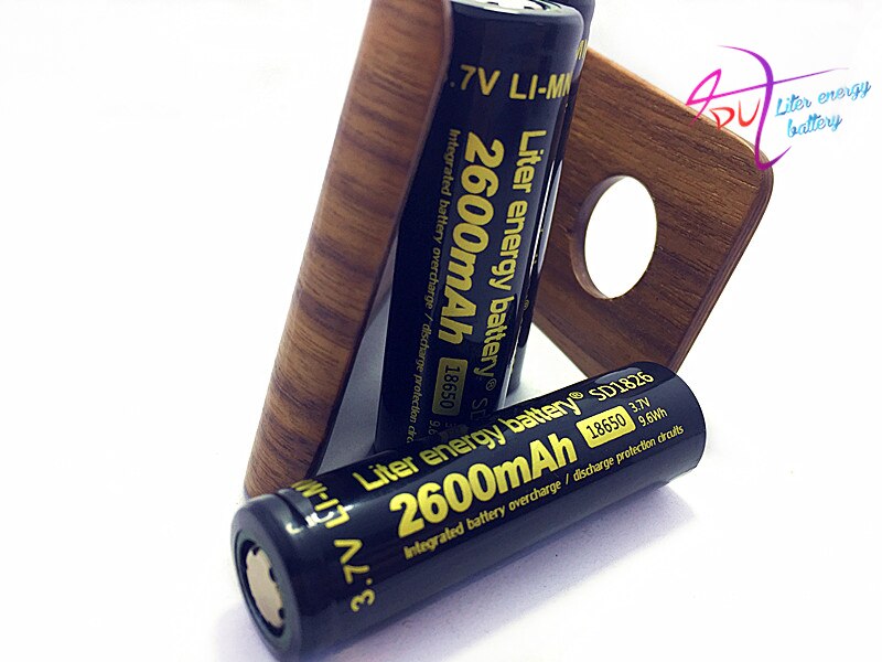 2 Pcs/lot Original 18650 100% Authentic Liter Energy Battery 18650 3.7V 2600MAH Li-ion Battery for tablet pc inch