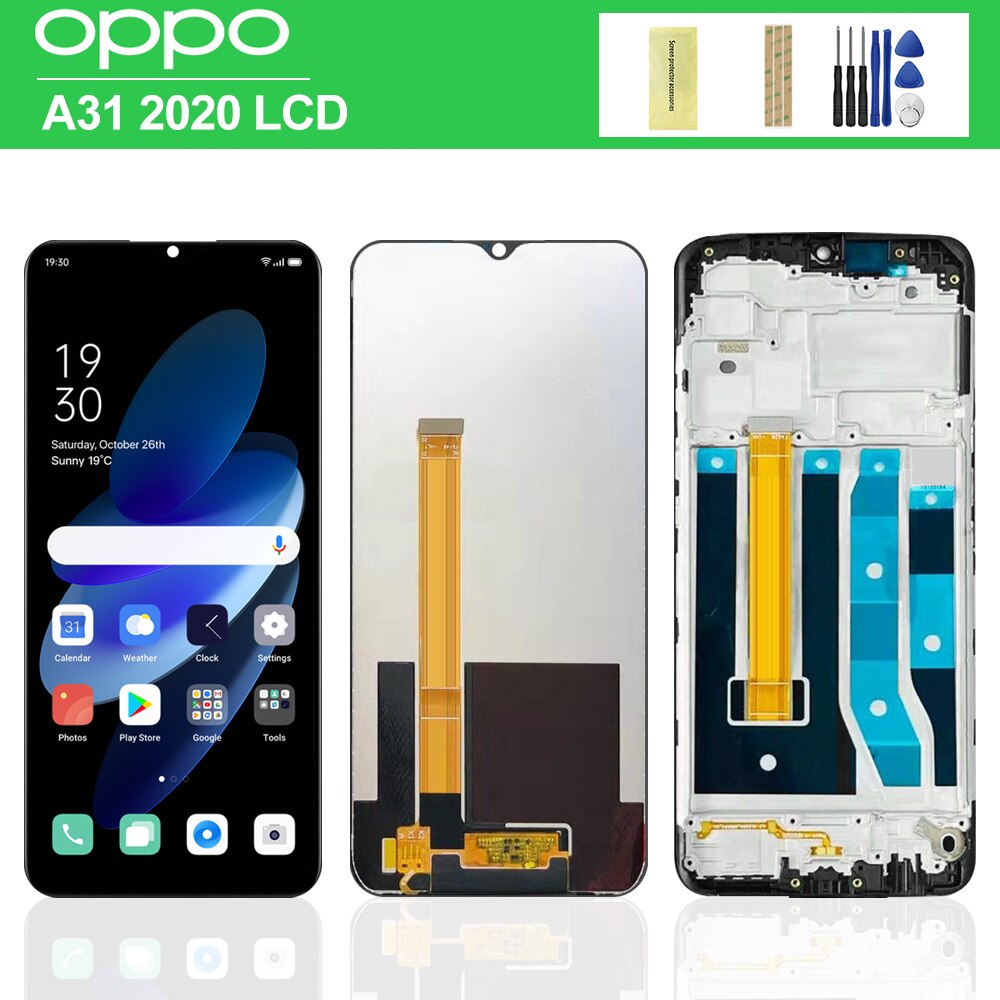 6.5 &#39;&#39;Origineel Voor Oppo A31 CPH2015 CPH2073 CPH2081 CPH2029 CPH2031 Lcd Touch Screen Digiziter Met Frame Assembly