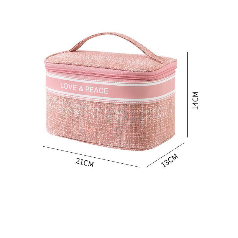 Make-uptas zomer toilettas trousse de toilette neceser mujer cosmetische tas vrouwen make-updoos met grote capaciteit: Roze
