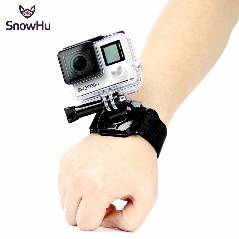 SnowHu per accessori Gopro cinturino da polso con rotazione a 360 gradi per Gopro Hero 10 9 8 7 6 5 per Yi 4K SJCAM camera LD09