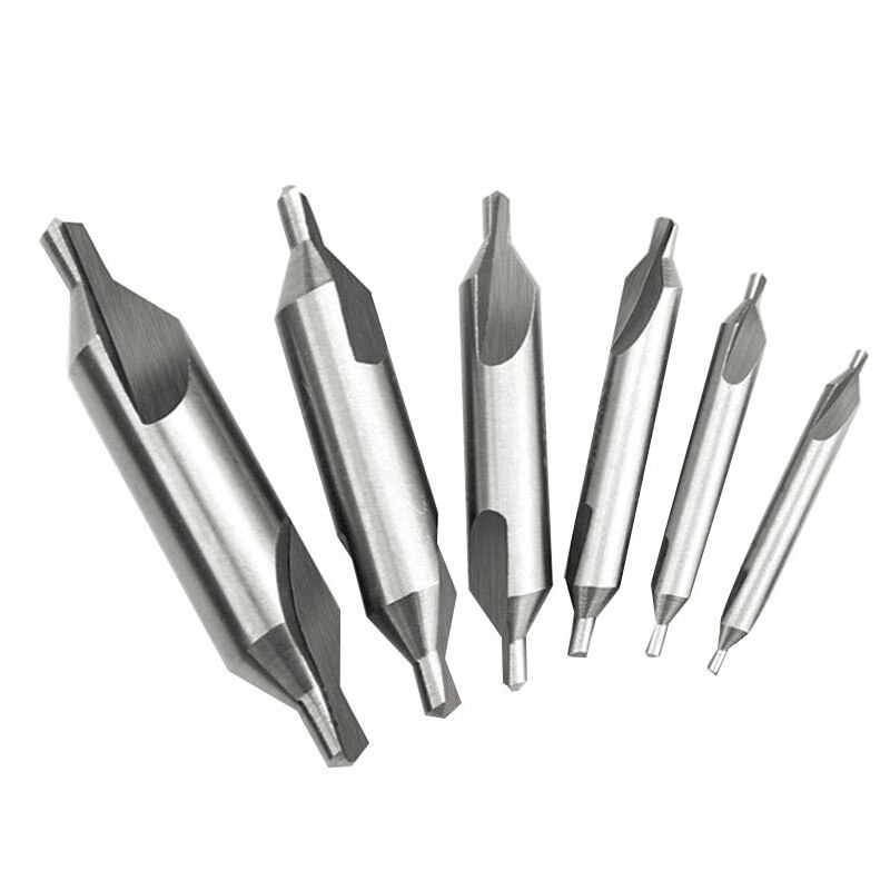 Combination Metal Center Drill Bit Set Double Sided HSS 60 Degree Countersink Drill 1mm 1.5mm 2mm 2.5mm 3mm 4mm 5mm